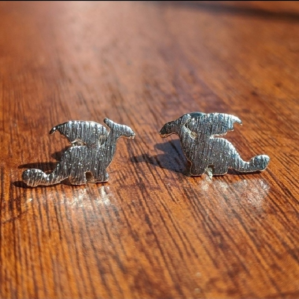Silver Dragon Earrings